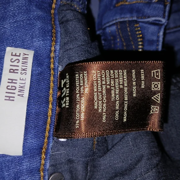 Kut from the Kloth Dark Blue High Rise Skinny Jeans - Picture 6 of 7